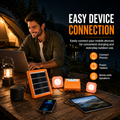 ☀️ Portable Solar Power Station & Outdoor Solar Generator Kit — All-In-One Backup Power, USB Device Hub & LED Camping Light 🏕️🔋