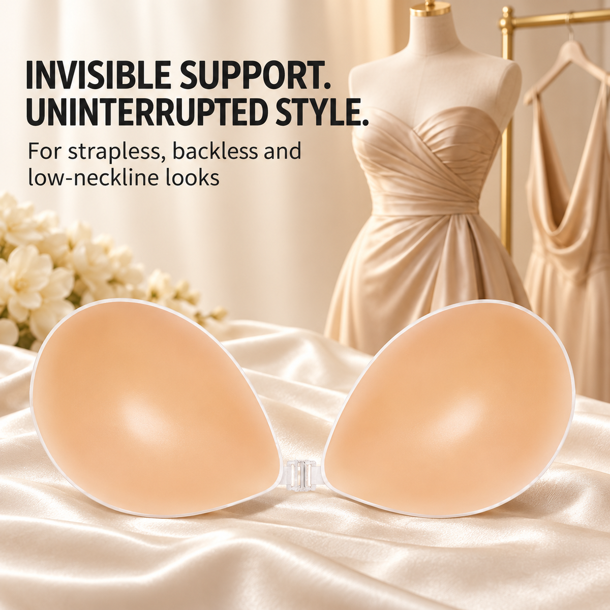 Invisible Adhesive Silicone Bra for Strapless & Backless Looks