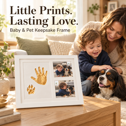 Baby & Pet Handprint Keepsake Frame Kit – Create a Memory That Lasts Forever