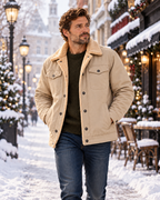 Men's fleece-lined winter truck driver work jacket - warm and cozy, easily handle today's cold.