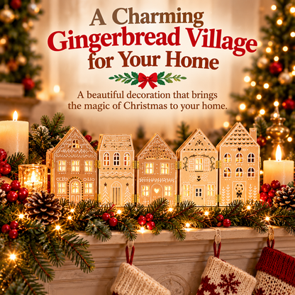 🎄🏠 Wooden Gingerbread House Decor – Bring Christmas Magic Home! ✨