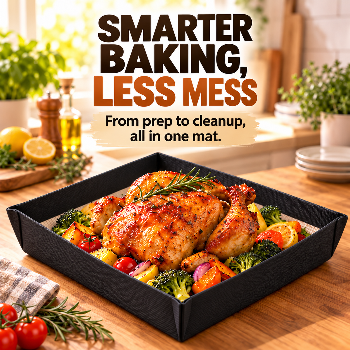 🔥 Non-Stick Silicone Baking Mat – Bake More, Clean Less! ✨
