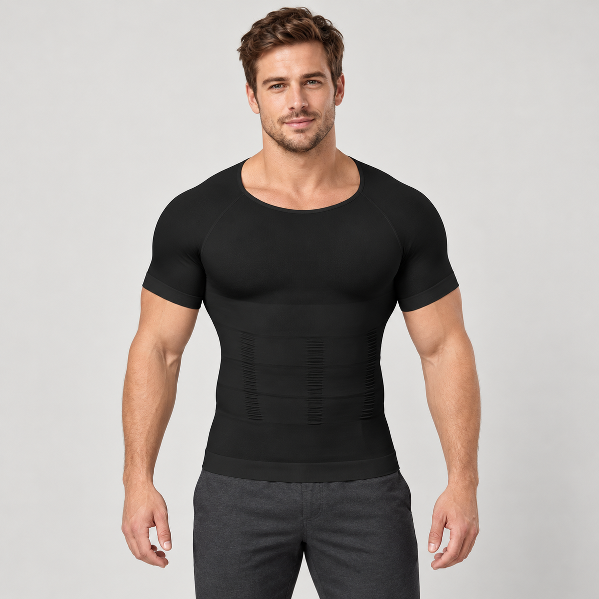 🔥 Men's Tummy Control Shapewear Shirt – Slimming Compression Top for Everyday Wear