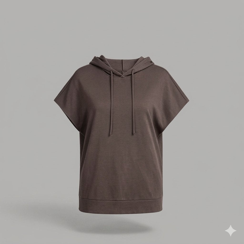 Women's Gray Basic Hoodie Top