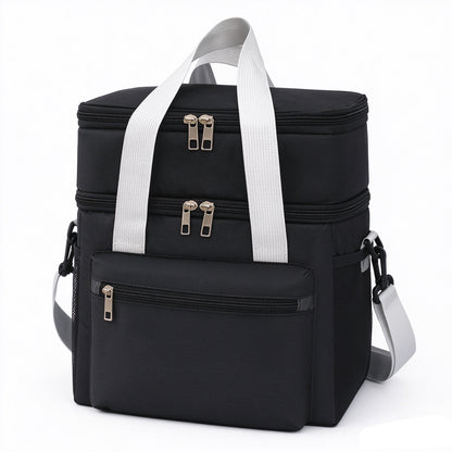 🍱 Dual-Layer Insulated Lunch Bag | Leakproof Cooler Tote with Strap ❄️