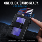 💼 Minimalist Tech | Men's Slim RFID-Blocking Pop-Up Wallet with Money Clip 🎁