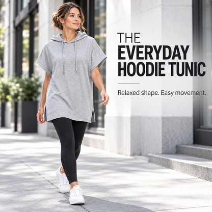 Women's Gray Basic Hoodie Top