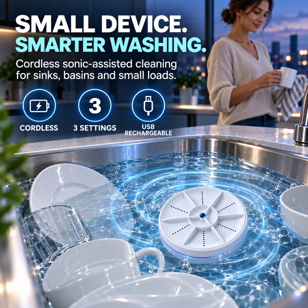 🫧Portable Ultrasonic Mini Washer for Dishes & Laundry🫧