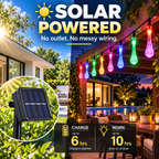 ✨72FT 200 LED Outdoor Solar String Lights - Waterproof Raindrop Magic💡