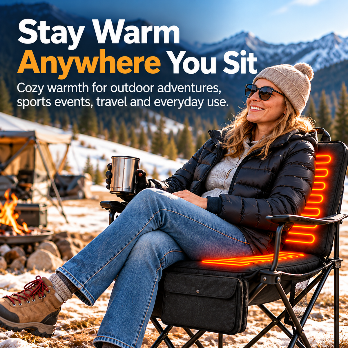 ❄️ Portable, Adjustable Heated Seat Cushion — Say Goodbye to Cold Seats!🔥