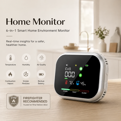 6-in-1 Battery Rotable Air Safety Monitor
