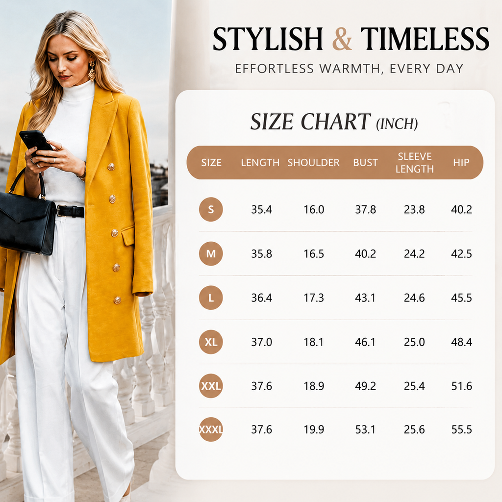 Women's Slim-Fit Double-Breasted Wool-Blend Peacoat