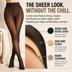 Ultra-Warm Fleece-Lined Fake-Sheer Tights | Flawless Winter Style
