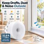 🔥32.8Ft Door Weather Stripping | Adhesive Draft Stopper Seal Strip for Doors, Windows & Shower Doors