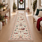 🎄Christmas Washable Runner Rug | Non-Slip Holiday Hallway & Kitchen Mat