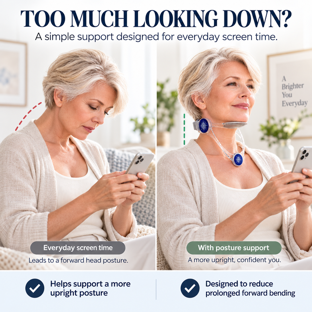 Adjustable Neck Support Brace for Everyday Posture & Comfort