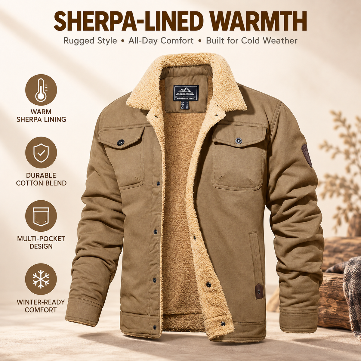 Men’s Sherpa-Lined Trucker Jacket