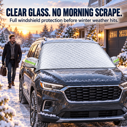 Car Windshield Protector Cover - Waterproof, All-Season Outdoor Wind Screen Shield for Most Vehicles