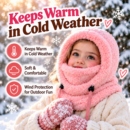 🧣Kids' Cozy Fleece Balaclava Hood & Neck Warmer – Stay Warm All Winter Long⛄