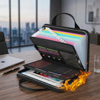 🛡️ Asset Safe Haven | Heavy-Duty Fireproof & Waterproof Expanding File Organizer Bag with Portable Handle 📁