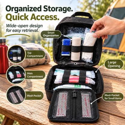🎒 Tactical First Aid Pouch – 2.7L Compact Outdoor Organizer