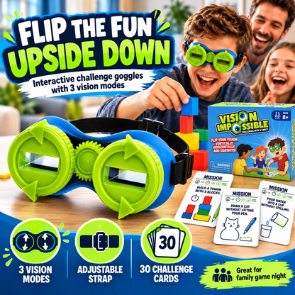Upside-Down Vision Challenge Game with Reversing Goggles