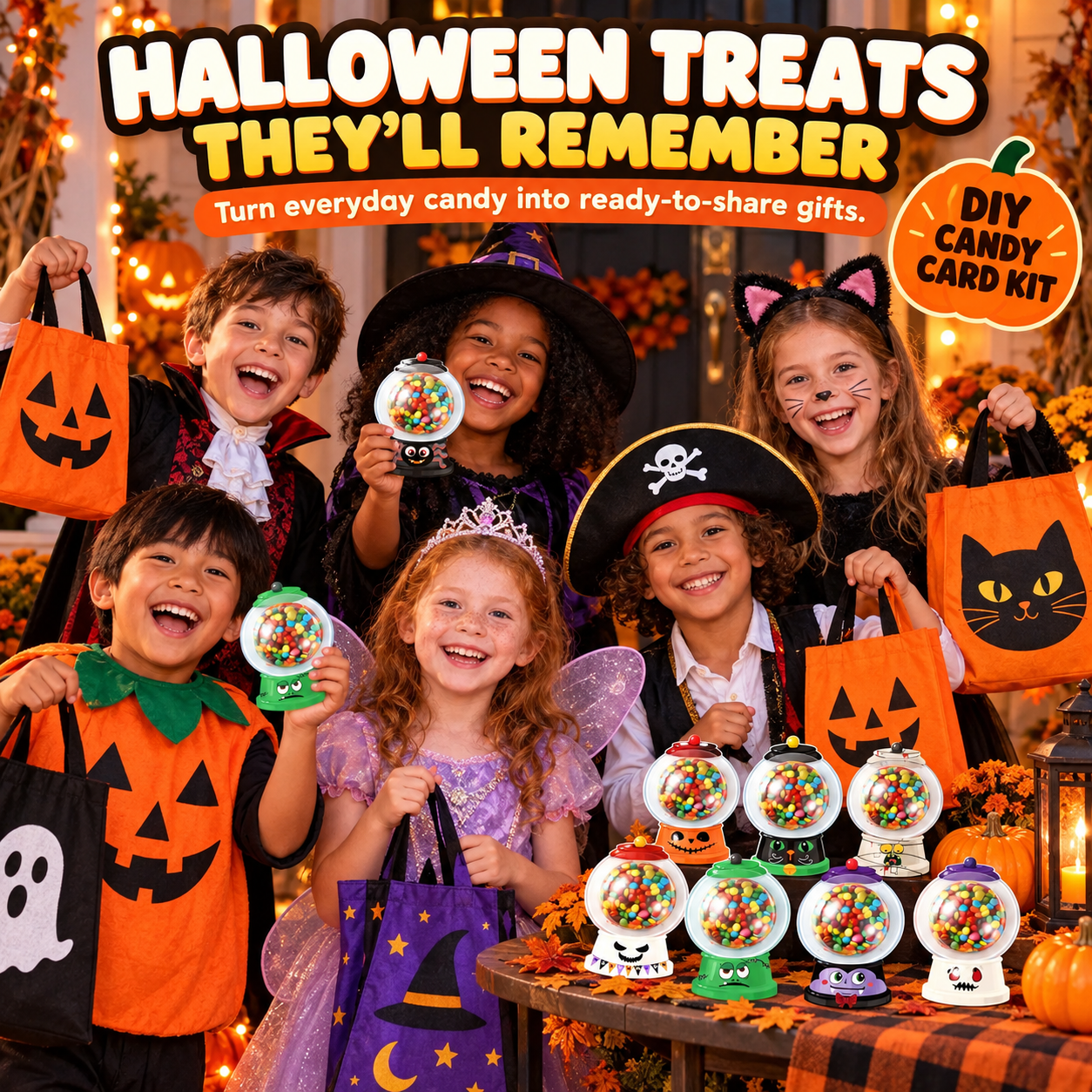 DIY Candy Card Kit That Makes Halloween Treats Unforgettable