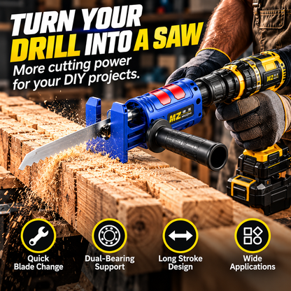 🔧 Drill to Reciprocating Saw Adapter – Turn Your Drill Into a Power Saw! 🪚