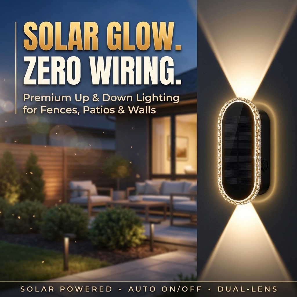 Solar Fence Lights – 7 Colors, Auto On/Off & IP65