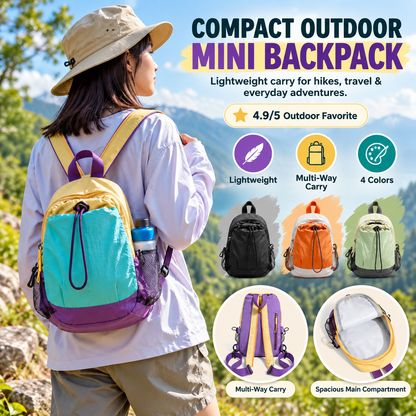 Lightweight Outdoor Mini Backpack – Compact, Splash-Resistant & Ready for Every Adventure