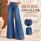 High Waist Elastic Loose Fit Jeans | Casual Everyday Denim & All-Season Comfort