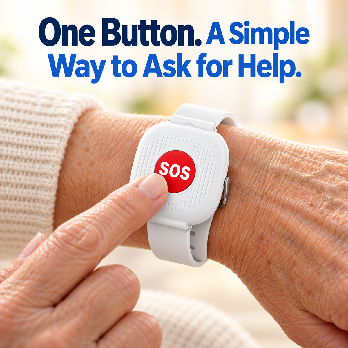 ⚡ One-Touch SOS Safety Watch – Instant Wi-Fi Alerts to Family Phones | Rechargeable & Waterproof Design
