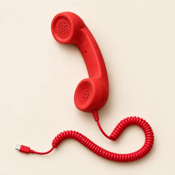 ☎️ Retro telephone handset with Type-C interface 📞