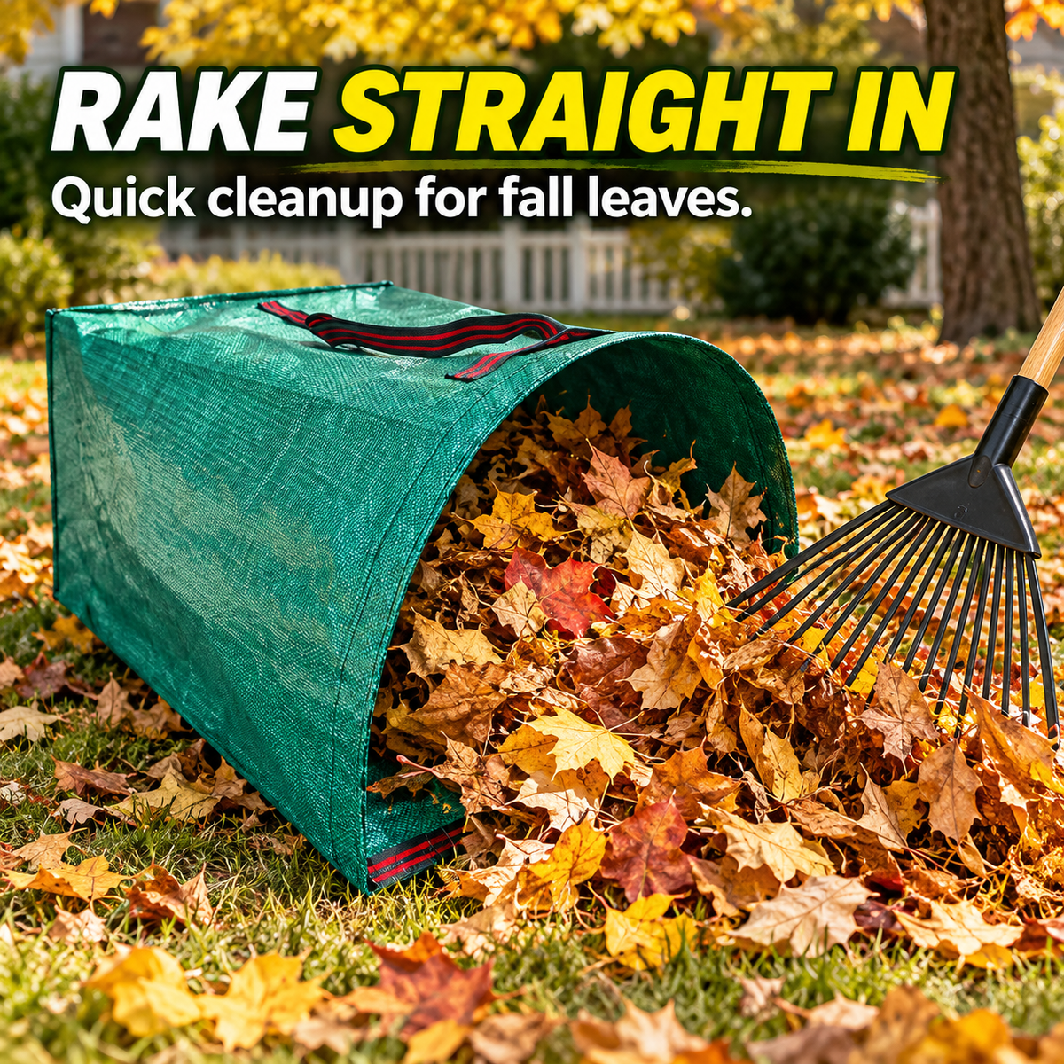 Foldable Yard Waste Leaf Collector Bag 53 GAL