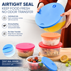 4-Piece Food Storage Containers with Lids – Multi-Size Stackable Kitchen Storage Bowls