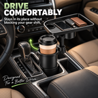 2-in-1 Rotating Car Cup Holder Tray & Console Organizer