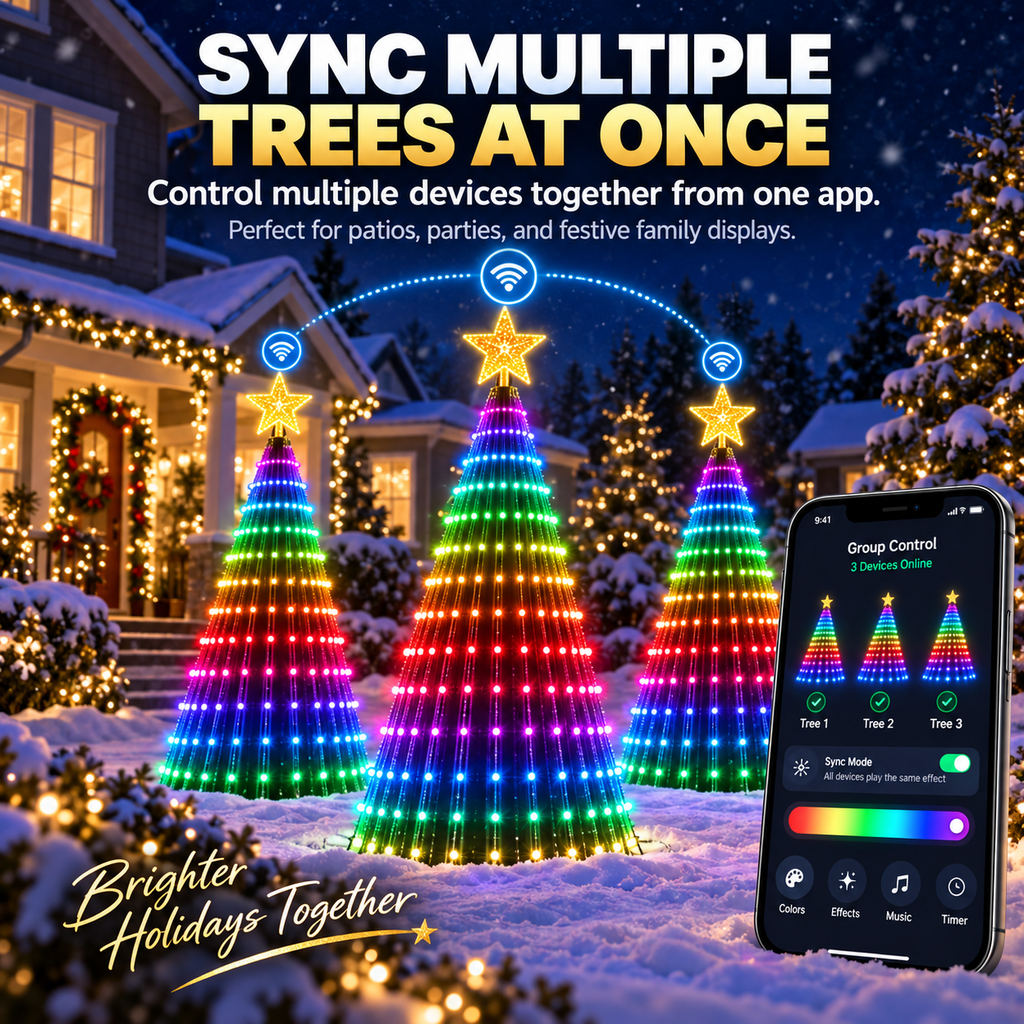 🎄Smart Christmas Tree Light Strip — Supports App-Based DIY Custom Patterns and Dynamic Lighting Effects🎄