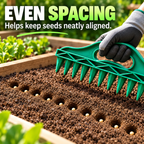 🌱 Easy-Press Multi-Hole Garden Seeder & Soil Prep Tool🌱