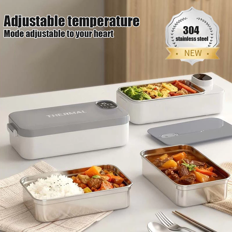 On-The-Go Smart Thermal Lunch Box | Rechargeable Leakproof Meal Warmer for Office, Car & Camping