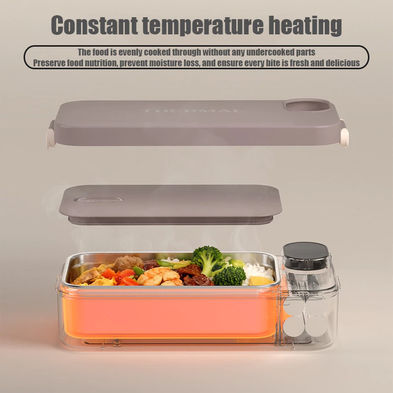 On-The-Go Smart Thermal Lunch Box | Rechargeable Leakproof Meal Warmer for Office, Car & Camping