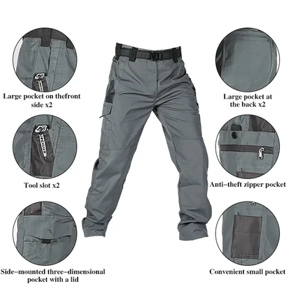 Men's Solid Color Tactical Work Pants