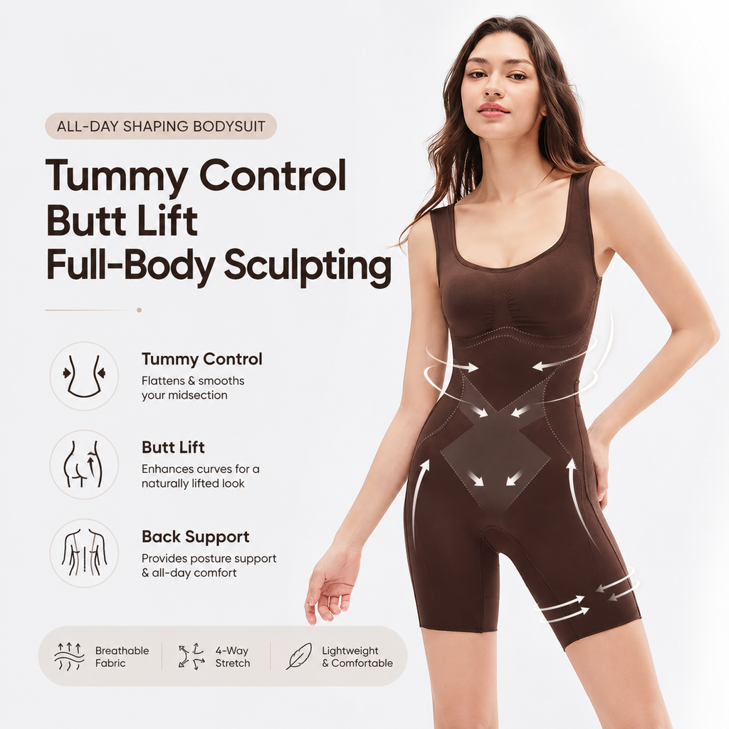 Butt Lift Shapewear Bodysuit | Tummy Control & Back Support