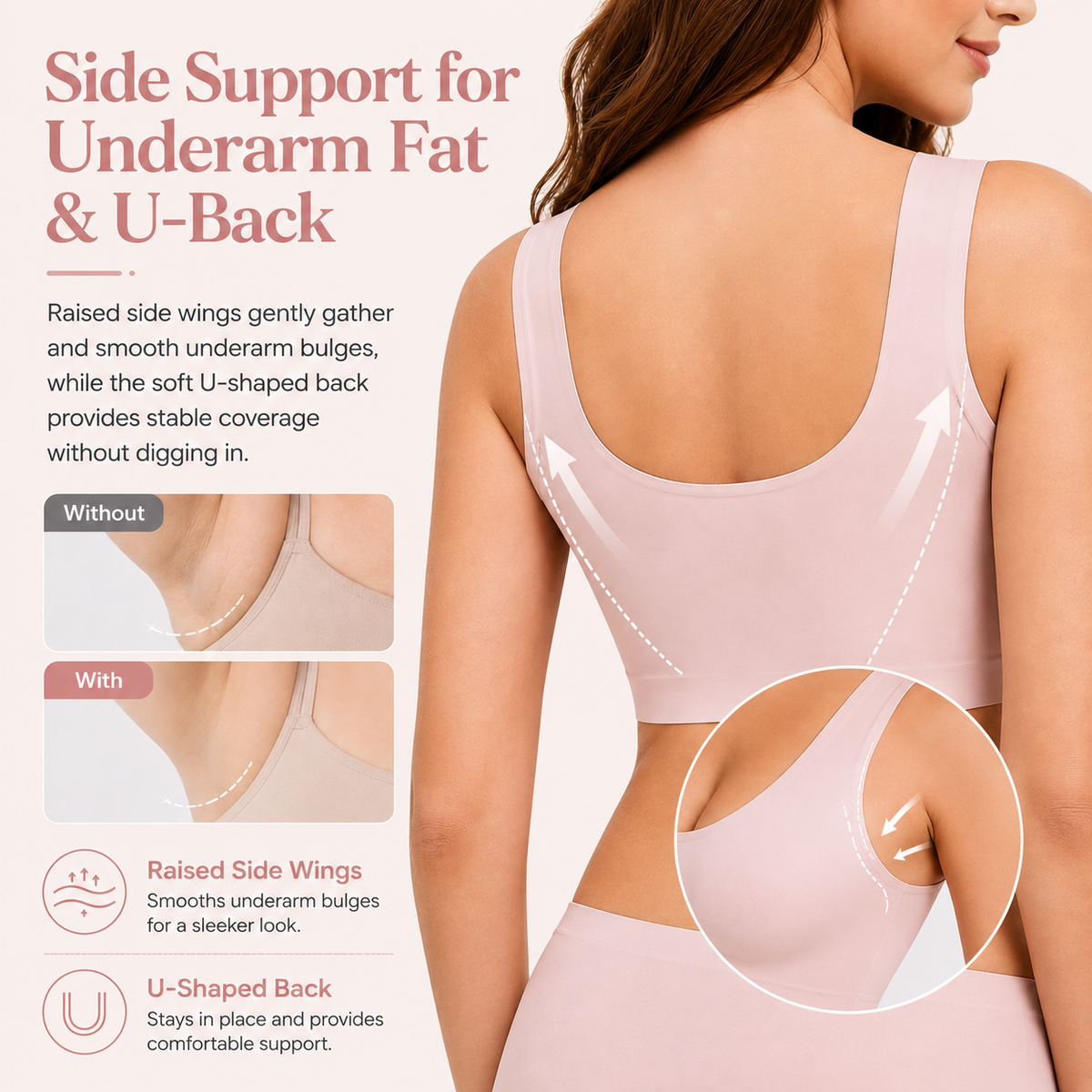 Seamless Wireless Full Coverage Bra – Soft, Breathable & Supportive