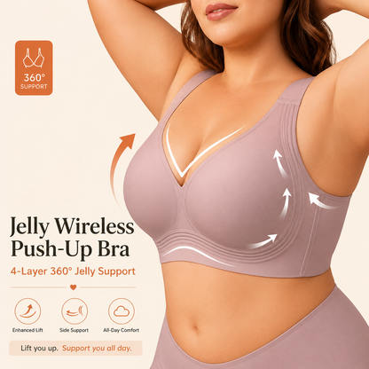 Jelly Seamless Lift Bra | Wireless Push-Up Comfort & Full Coverage