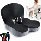 Memory Foam Seat Cushion – Non-Slip, Deep Seat, Back Support & Removable Cover