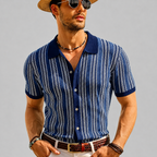 Men’s Retro Button Sweater – Lightweight Vintage Style for Casual & Formal Wear