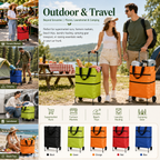 Foldable Wheeled Shopping Tote – Lightweight, Reusable & Spacious Grocery Bag