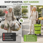 Foldable Wheeled Shopping Tote – Lightweight, Reusable & Spacious Grocery Bag