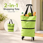 Foldable Wheeled Shopping Tote – Lightweight, Reusable & Spacious Grocery Bag