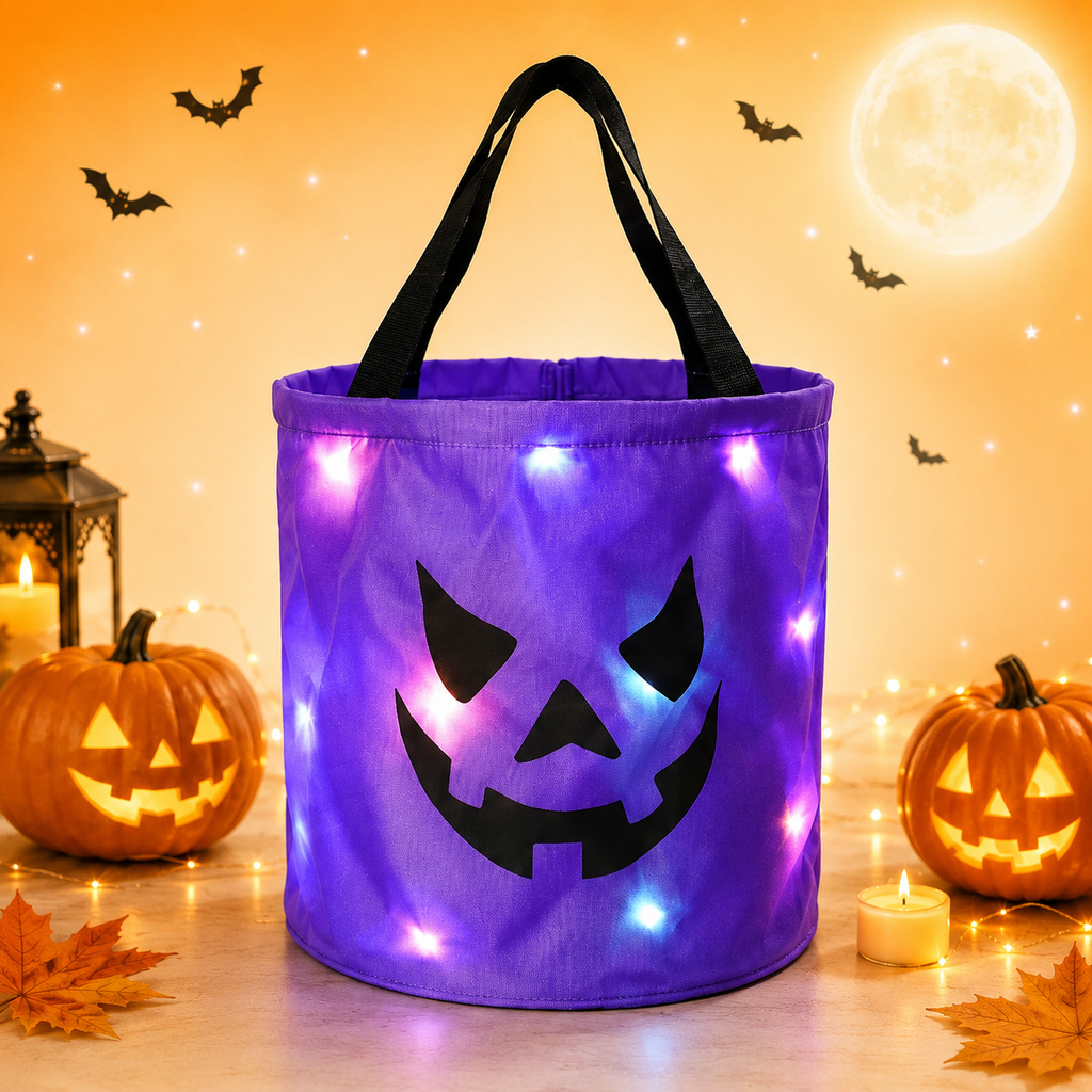Light-Up Halloween Trick-or-Treat Bags